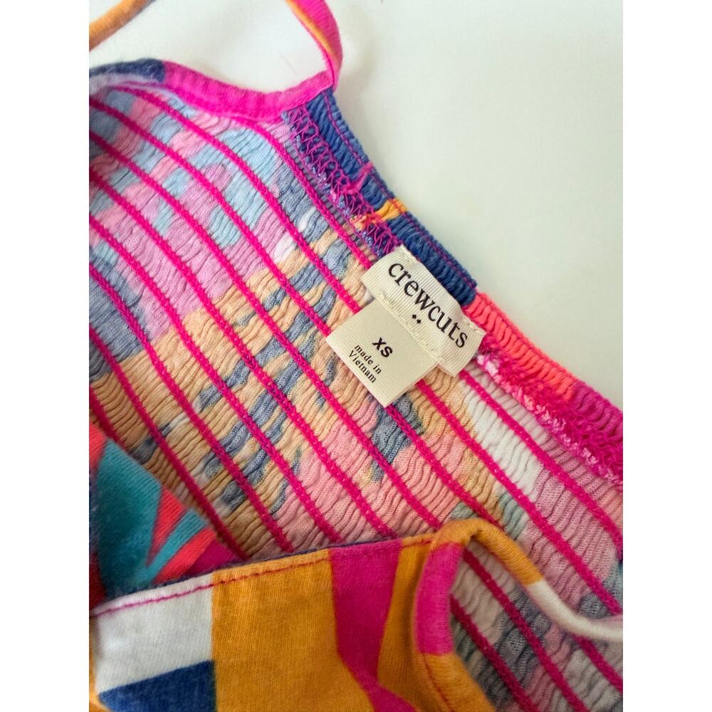 Crewcuts Girls Multicolor Tropical Print Cotton Summer Dress - Picture 5 of 7
